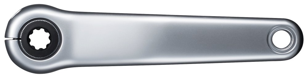 Shimano Kurbel FC-E6100 170 mm  ohne Ket tenblatt und Kettenkastenkomp. silber