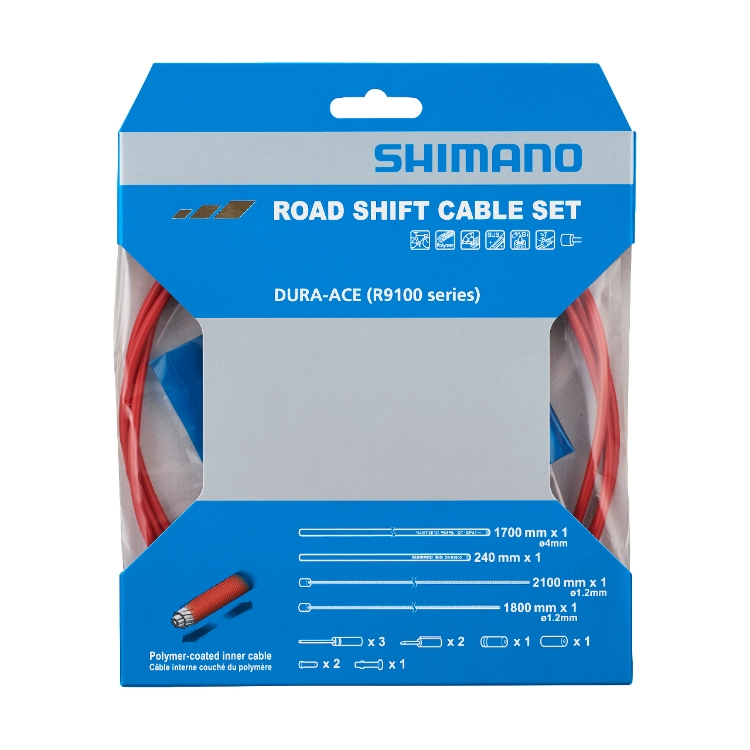 Shimano Schaltzugset RS900 Polymer rot Blister